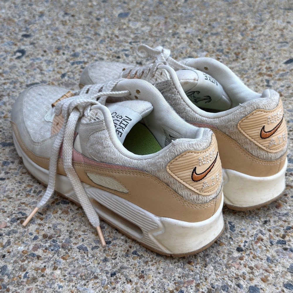 Nike Air Max 90 Sun Club Arctic Orange Sanded Gold Womens 10 DQ4016-100 Sneaker - Picture 5 of 12